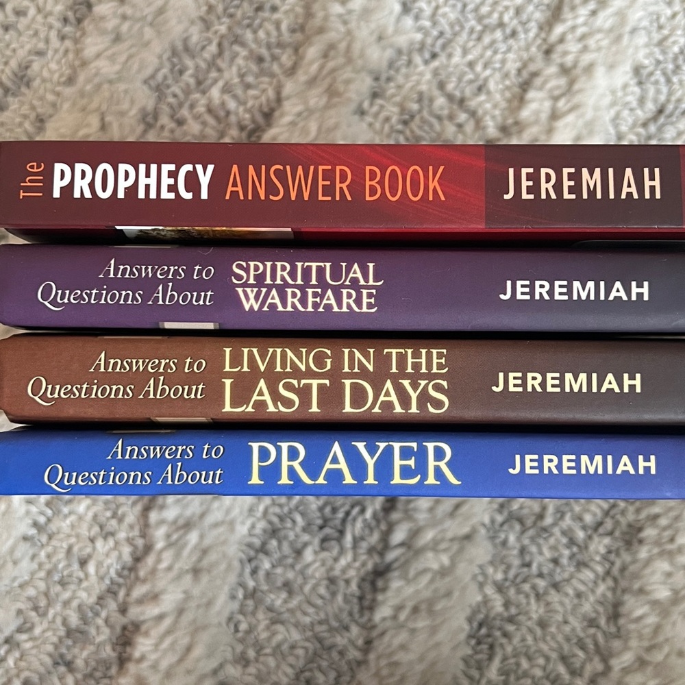 David Jeremiah ANSWERS TO QUESTIONS ABOUT… 4 Hardback Books ~ NEW